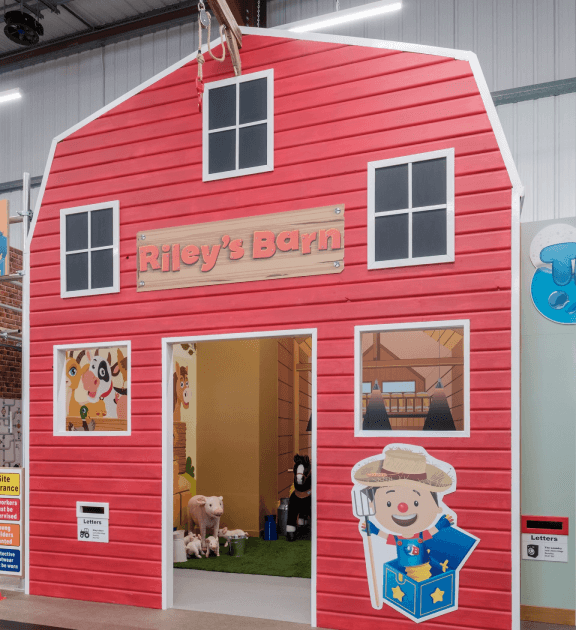 Riley's Barn - a farmyard role play area in Jack in the Box.